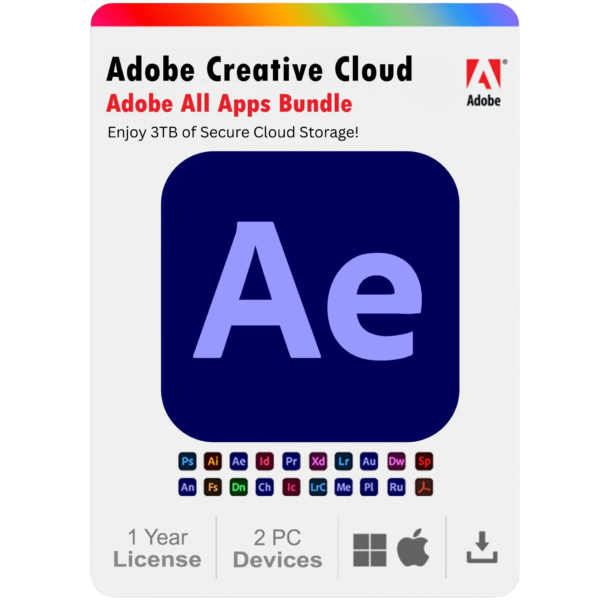Adobe After Effects 2025 1 Year Subscription For Windows And Mac 2PC