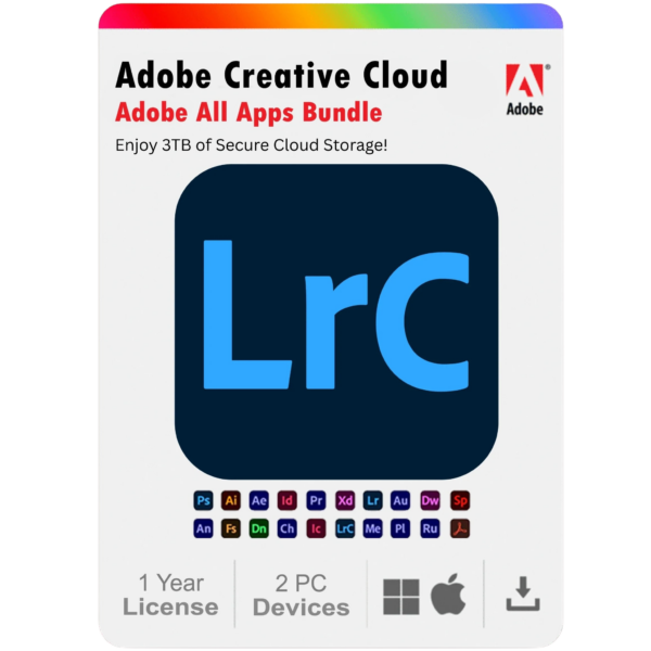 Adobe Lightroom Classic 2025 1 Year Subscription For Windows And Mac 2PC