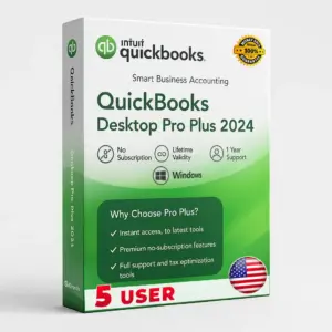 QuickBooks Desktop Pro Plus 2024 Lifetime License (5-Users) | Windows
