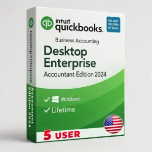 QuickBooks Desktop Enterprise 2024 Lifetime License (5-Users) | Windows